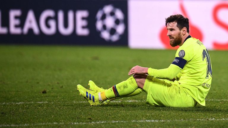 Lionel Messi endured a frustrating night in Lyon