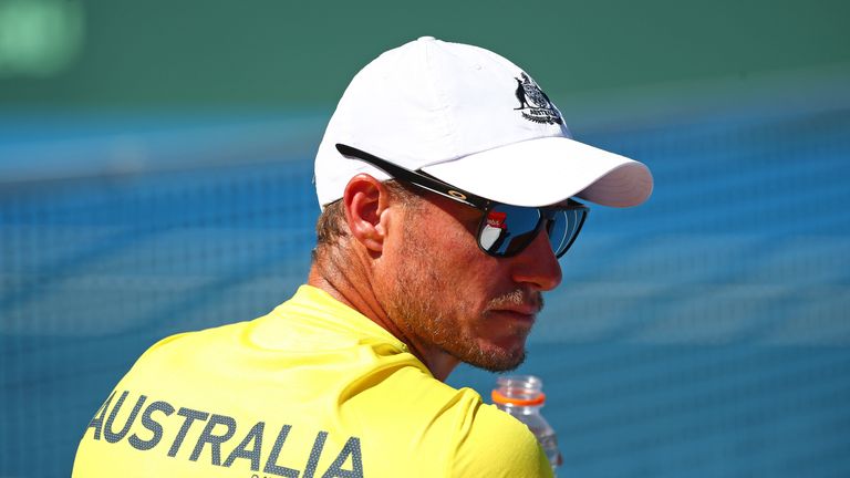 Australia captain Lleyton Hewitt steered his team to the Davis Cup