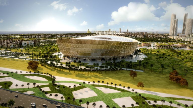 Artist's impression of Lusail Stadium which will host Qatar 2022 World Cup final