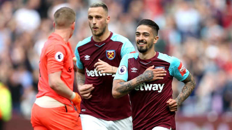 West Ham playmaker Manuel Lanzini is in contention 