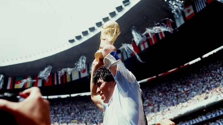 FUSSBALL : WM 1986  , 1986..Diego MARADONA / ARG..Foto:BONGARTS .. *** Local Caption *** Diego Maradona