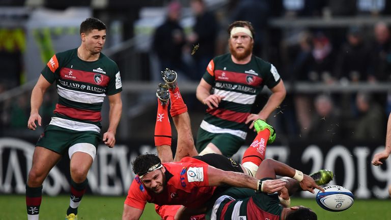 Coetzee in action against Leicester Tigers in the  Champions Cup