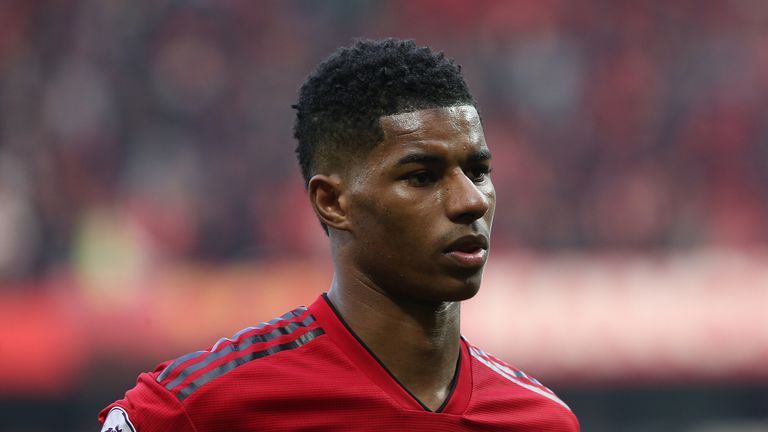 Marcus Rashford played through injury against Liverpool