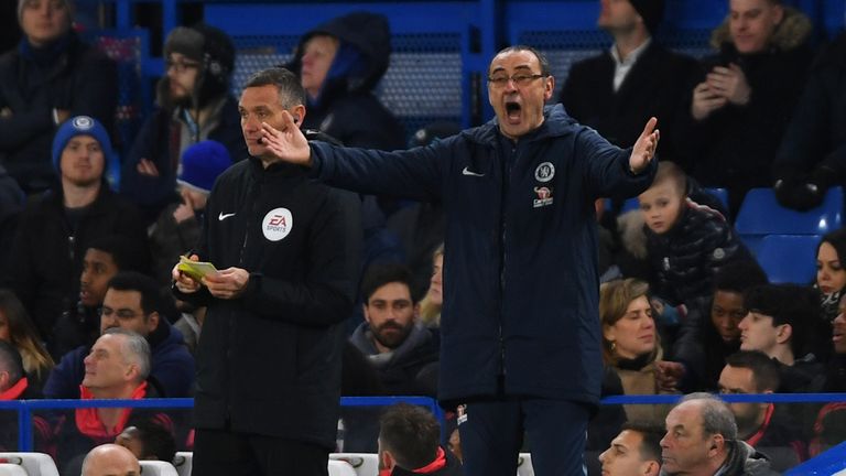 Maurizio Sarri is coming under increasing pressure as Chelsea manager