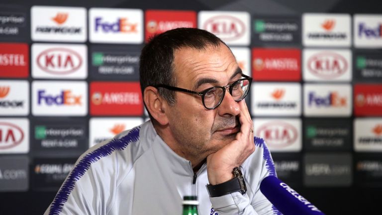 Sarri was constantly coming back to talk about the fact that his time at Stamford Bridge was almost over.