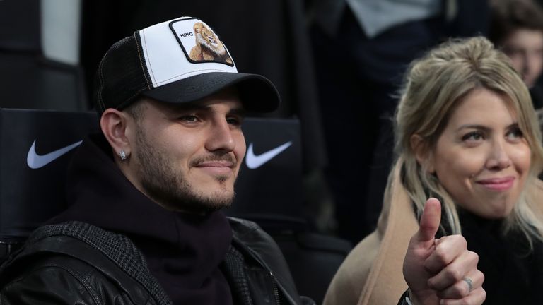 Mauro Icardi during the Serie A match between FC Internazionale and UC Sampdoria at Stadio Giuseppe Meazza on February 17, 2019 in Milan, Italy.