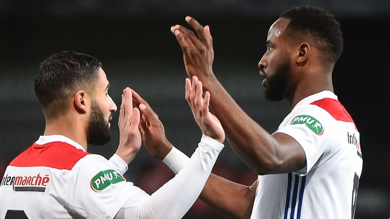 Nabil Fekir (L) and Moussa Dembele (R) are key players for Lyon