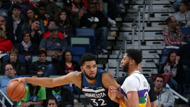 timberwolves pelicans towns davis nba