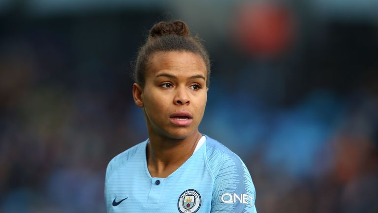Nikita Parris scored the third for Man City in the WSL on Wednesday