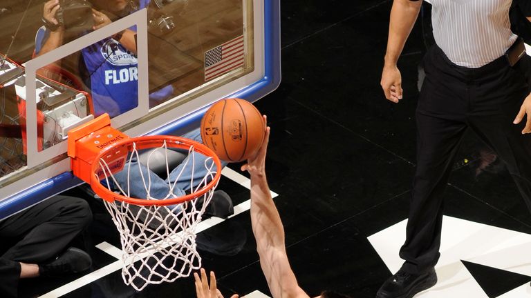 Nikola Vucevic #9 of the Orlando Magic shoots the ball during the game against the Brooklyn Nets on February 2, 2019 at Amway Center in Orlando, Florida.