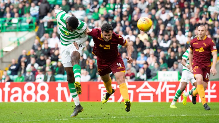 Odsonne Edouard scores to make it 2-0 to Celtic against Motherwell