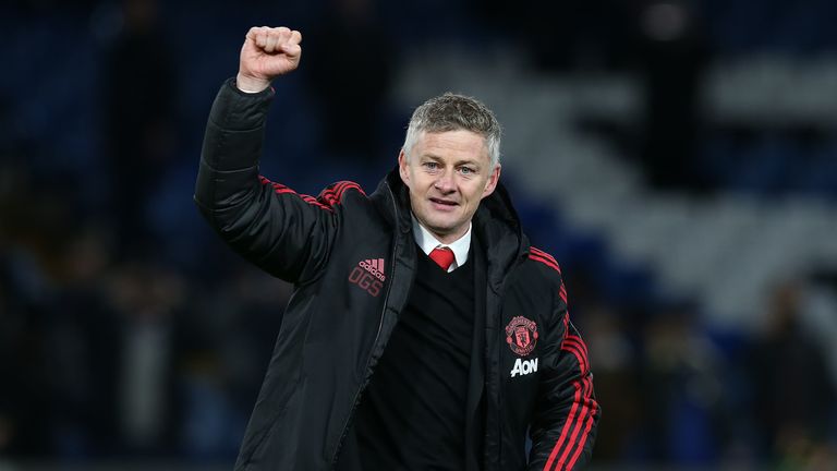 Solskjaer celebrates after beating Chelsea in FA Cup fifth Round