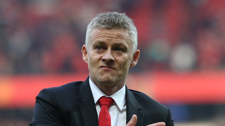 Ole Gunnar Solskjaer at full-time in the 0-0 draw between Manchester United and Liverpool