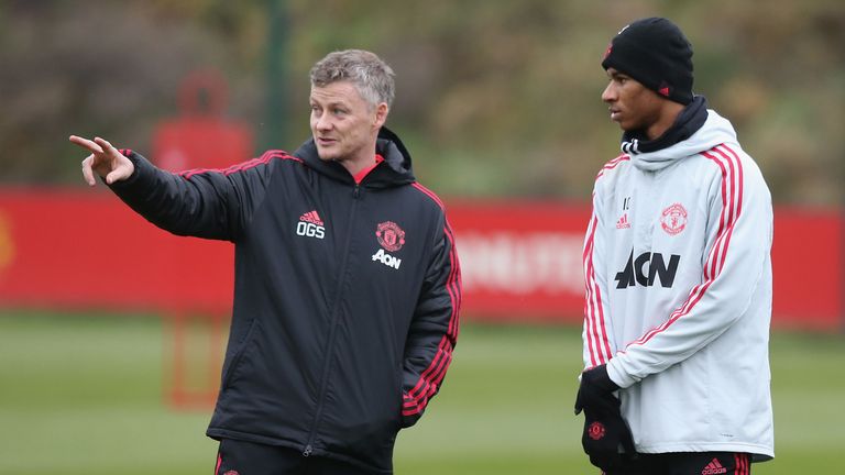 Marcus Rashford (right) win the player's award