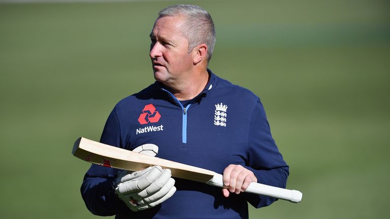 Assistant coach Paul Farbrace of England looks on prior to day two of the Second Test match between New Zealand and England at Hagley Oval on March 31, 2018 in Christchurch, New Zealand.