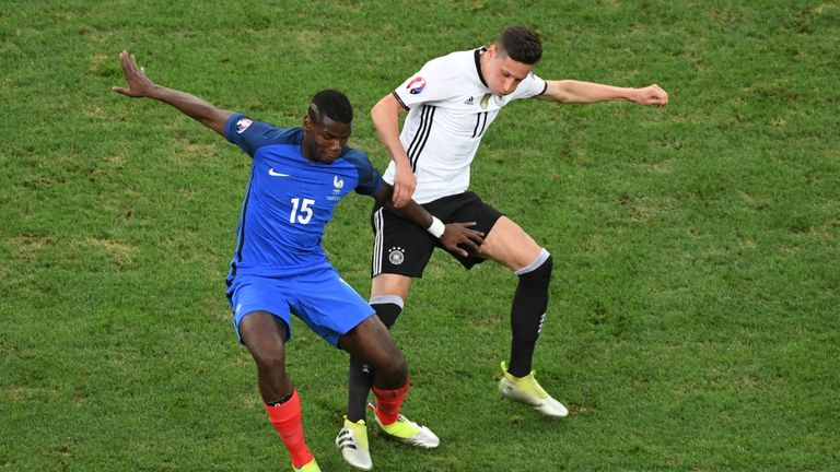 Paul Pogba's France beat Julian Draxler's Germany in Euro 2016 semi final