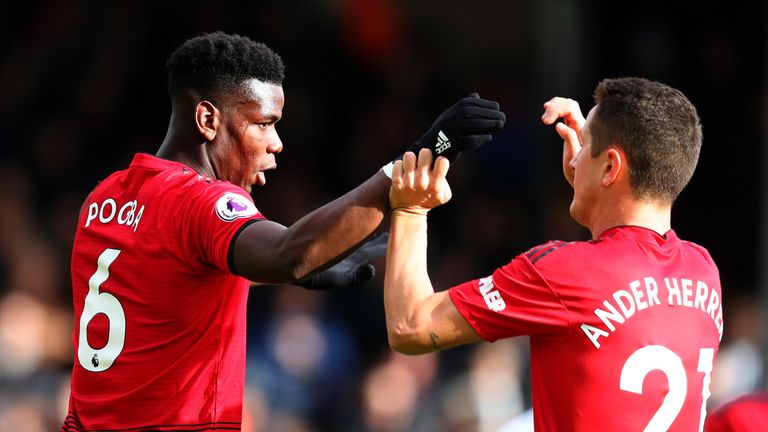 Paul Pogba celebrates scoring his second goal