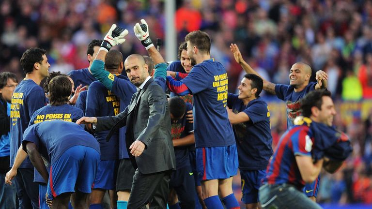 Pep Guardiola has been involved in three close title races with Barcelona