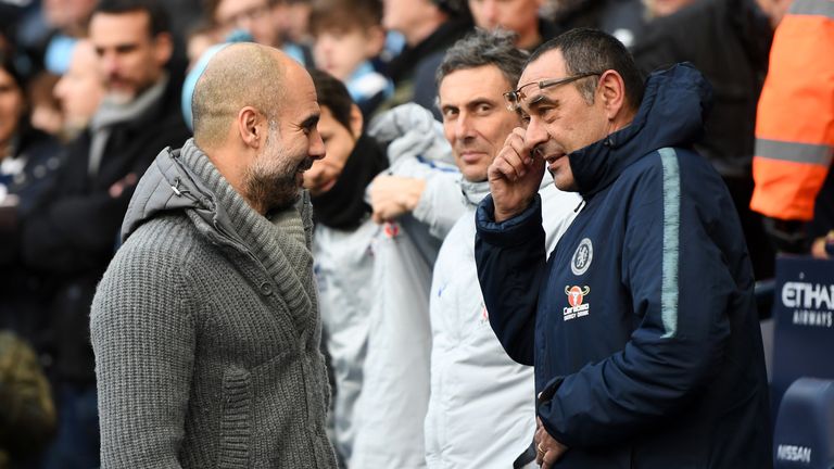 Pep Guardiola and Maurizio Sarri will lock horns once again at Wembley on Sunday