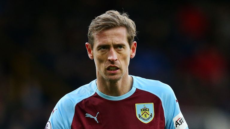 Peter Crouch during the Premier League match between Burnley and Southampton at Turf Moor