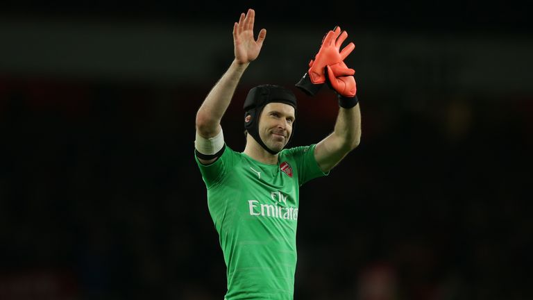Petr Cech during Arsenal's FA Cup match against Manchester United 