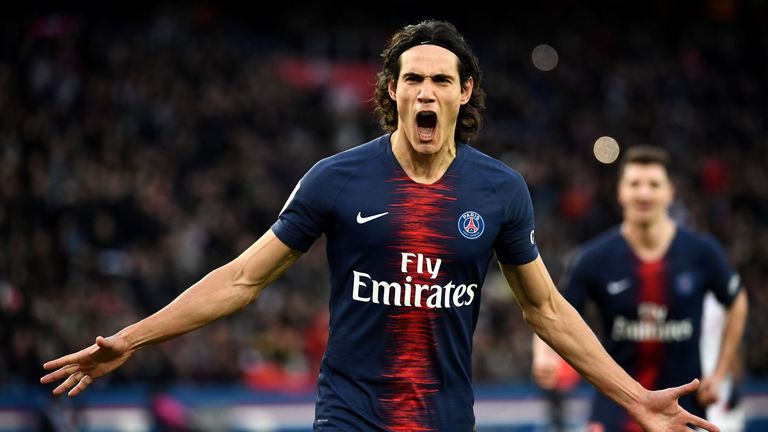 Cavani earlier scored PSG's only goal in the 1-0 win over Bordeaux 