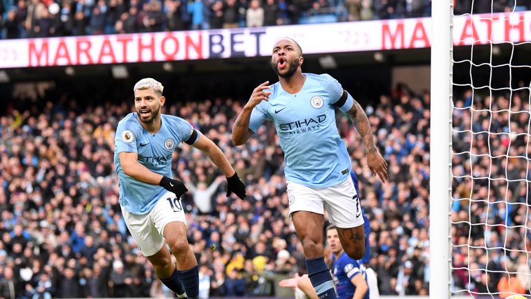 Man City 6 0 Chelsea Sergio Aguero Scores Another Hat Trick As Reigning Champions Hit Six Of The Best Football News Sky Sports