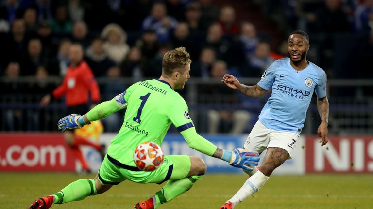 Raheem Sterling slots home Manchester City's winner