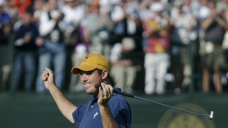 Rich Beem enjoyed a dance after winning the PGA Championship in 2002