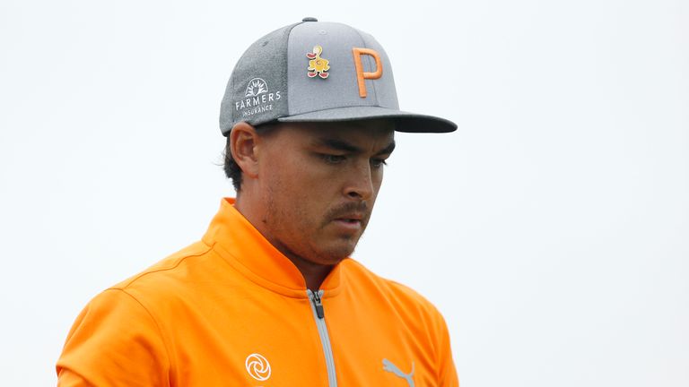 Rickie Fowler lost two balls in the water on the 11th hole