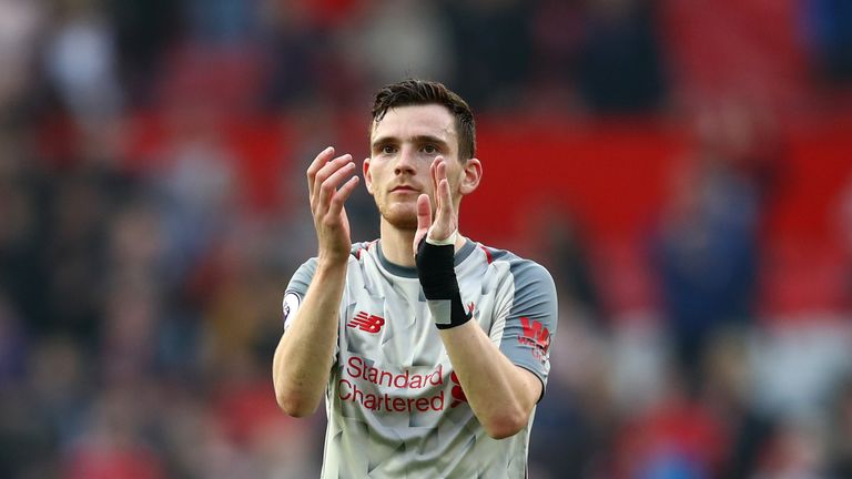 Andrew Robertson wanted to win at Old Trafford but says a point away to Manchester United is still a decent result 