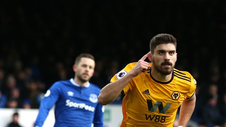 Ruben Neves celebrates after scoring his penalty