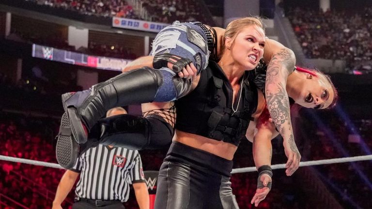 Ruby Riott did not last long in her match against Ronda Rousey