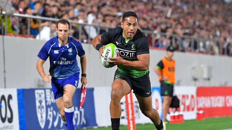Brumbies winger Toni Pulu, pictured in action for a World XV