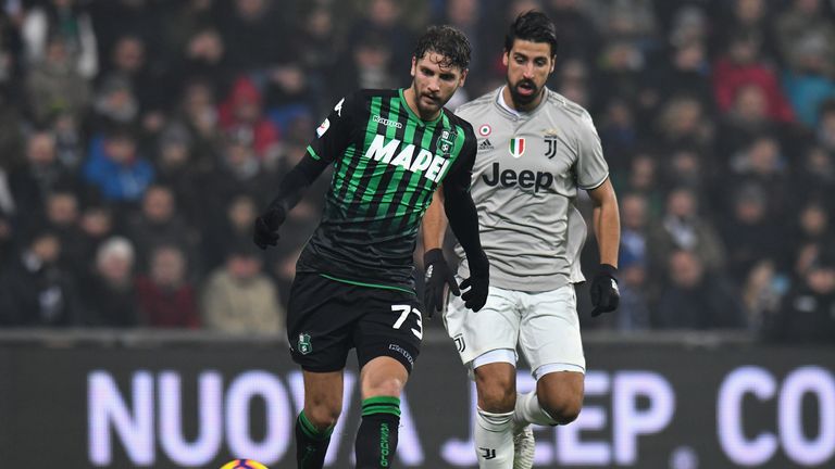 Sami Khedira in action versus Sassuolo