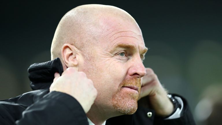 Sean Dyche during the Premier League match between Brighton & Hove Albion and Burnley FC at American Express Community Stadium on February 9, 2019 in Brighton, United Kingdom.