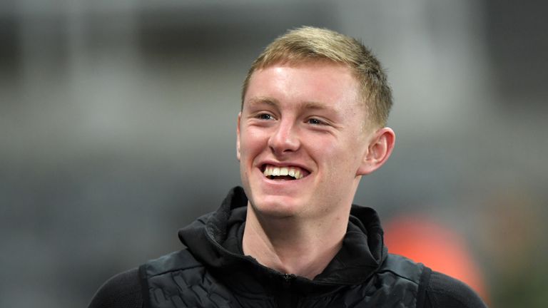  during the Premier League match between Newcastle United and Manchester City at St. James Park on January 29, 2019 in Newcastle upon Tyne, United Kingdom.