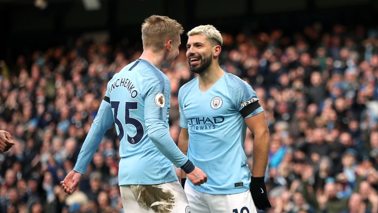 Sergio Aguero scored a hat-trick as City thrashed Chelsea