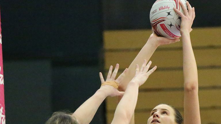 Stars' shooter Georgia Rowe taking a shot (Credit: clivejonespr.com)