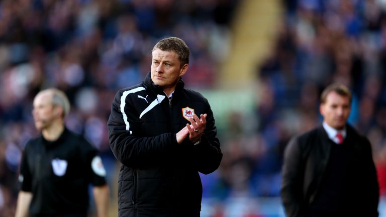 CARDIFF, WALES - MARCH 22:  Ole Gunnar Solskjaer the Cardiff City manager looks on following his team's 6-3 defeat during the Barclays Premier League match between Cardiff City and Liverpool at Cardiff City Stadium on March 22, 2014 in Cardiff, Wales.  (Photo by Michael Steele/Getty Images)