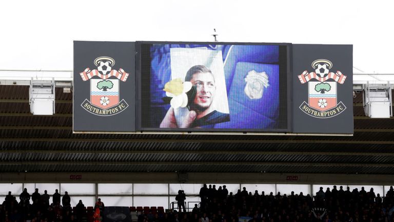 Tributes were paid to Emiliano Sala before Southampton played Cardiff