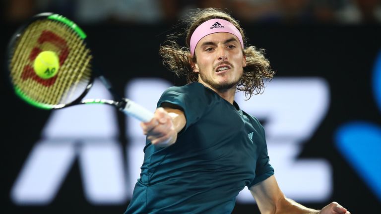 Stefanos Tsitsipas remains on course for a second career title