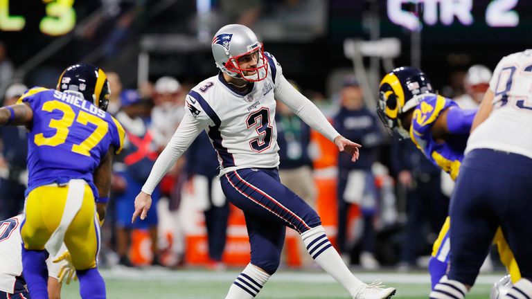 during Super Bowl LIII at Mercedes-Benz Stadium on February 3, 2019 in Atlanta, Georgia.