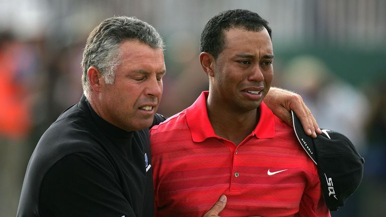 Tiger Woods was overcome with emotion after winning The Open at Hoylake in 2006