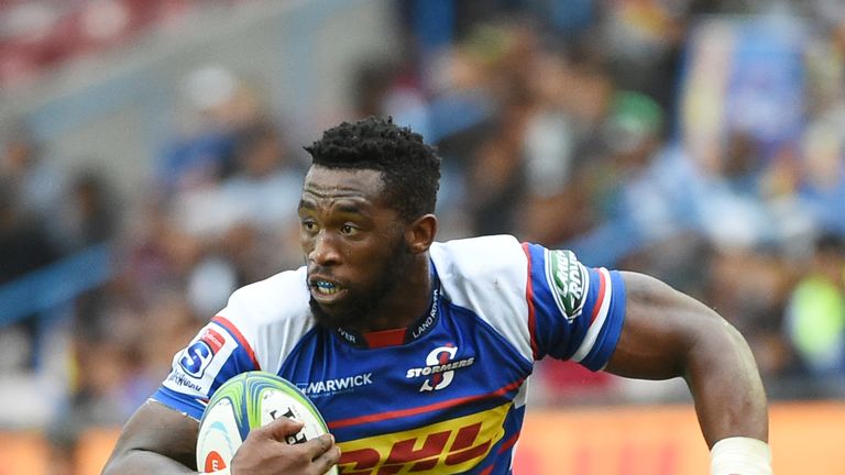 The Stormers' Siya Kolisi on the charge during their Super Rugby clash with The Reds in Cape Town in 2018