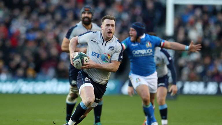 Stuart Hogg was typically full of energy and invention in Scotland's 33-20 win over Italy