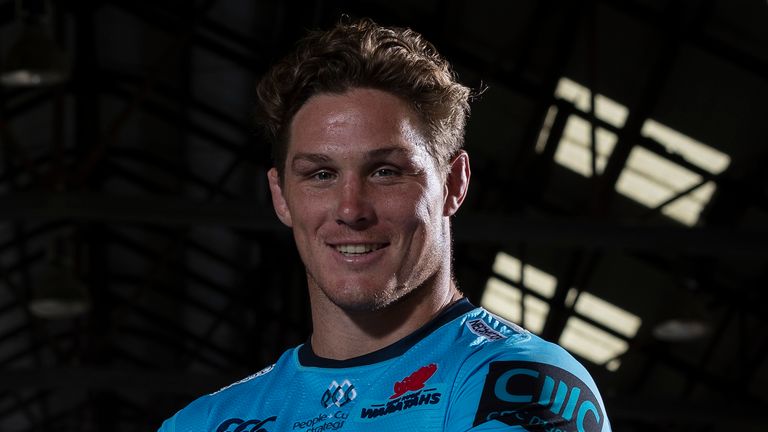 Waratah's Captains Ashleigh Hewson and Michael Hooper poses during the Super Rugby & Super W Season Launch at Carriageworks on February 05, 2019 in Sydney, Australia.