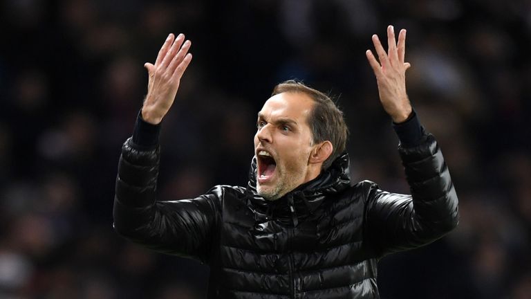 Thomas Tuchel led PSG to victory against Liverpool at the Parc des Princes in November