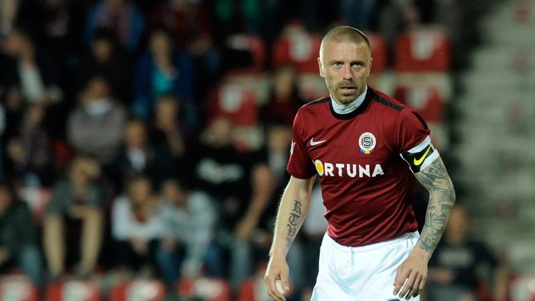 Repka in action for Sparta Prague, where he spent two spells and made over 200 appearances