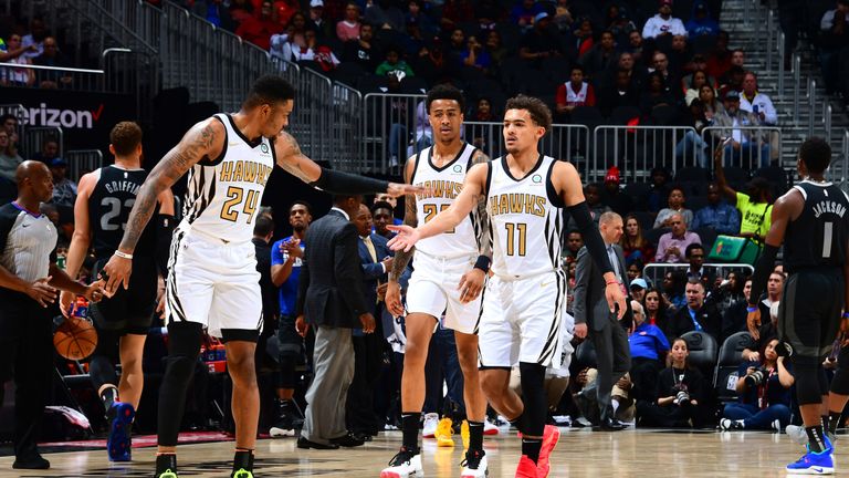 Kent Bazemore and Trae Young both scored 23 points for the Hawks